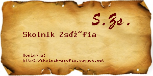 Skolnik Zsófia névjegykártya
